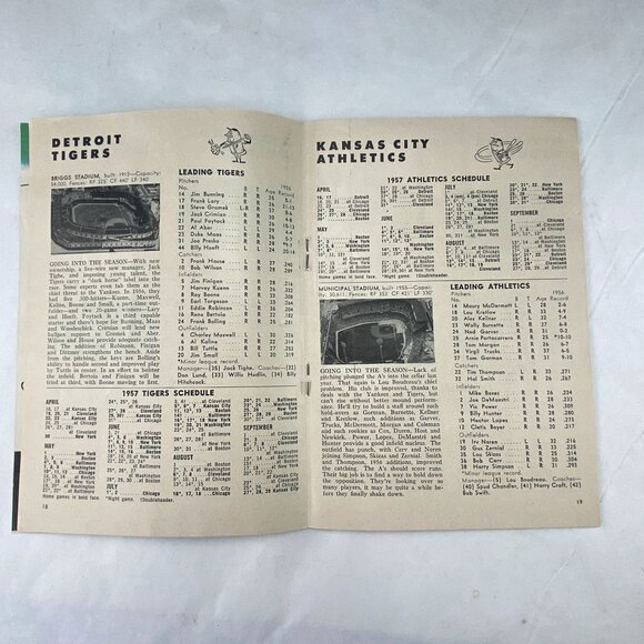 Vintage 1957 Dizzy Dean Baseball Guide With Falstaff Beer Ad - Picture 6 of 10